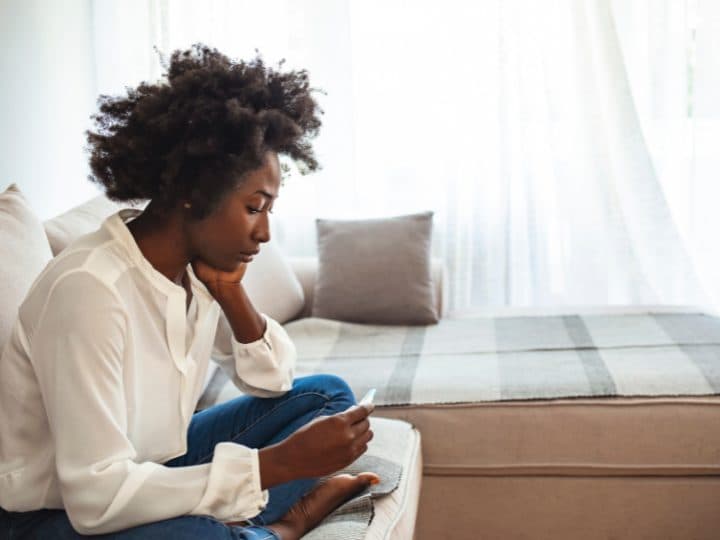 A woman taking time to reflect
